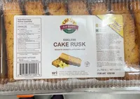 Eggless cake rusk
