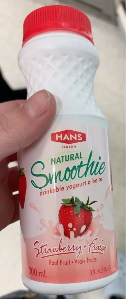 Natural smoothie drinkable yougurt