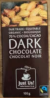 70% cocoa dark chocolate