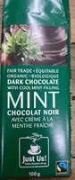 Dark chocolate with cool mint