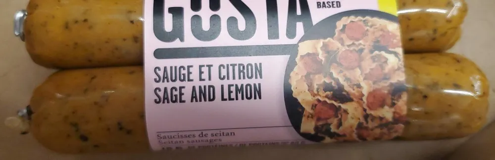 Gusta Sage and Lemon seitan sausages