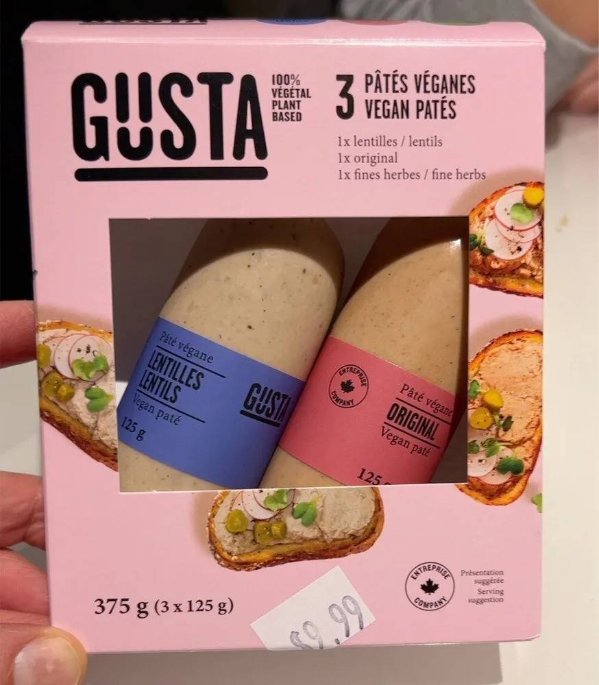 3 pâtés véganes