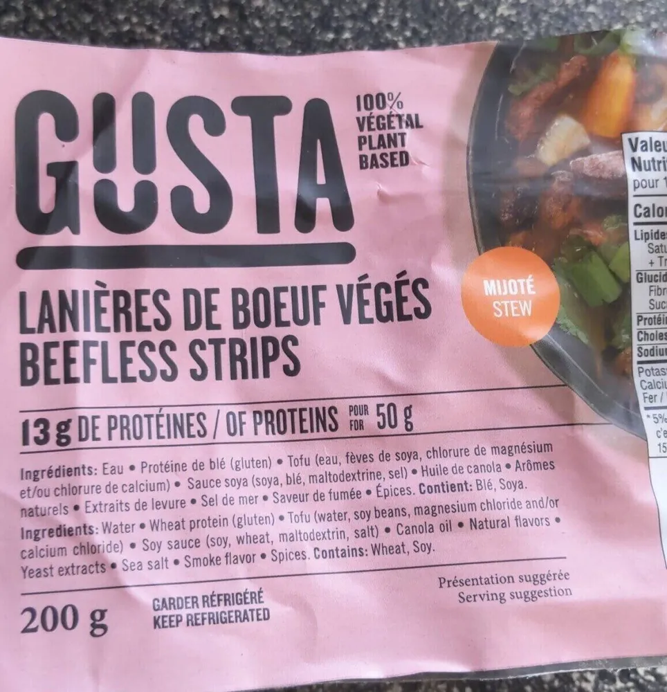 Gusta lanières de boeuf végés