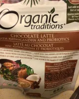 Chocolate latte with ashwagandha and probiotics