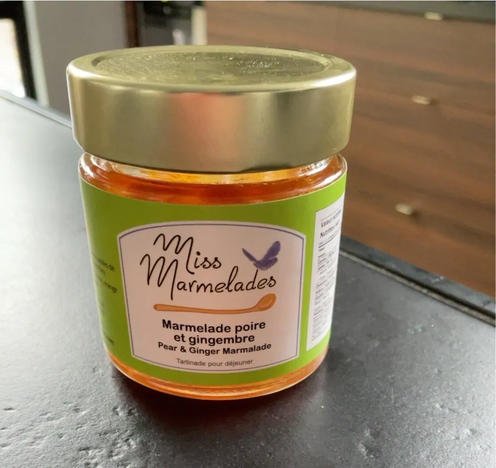 Marmelade poire et gingembre