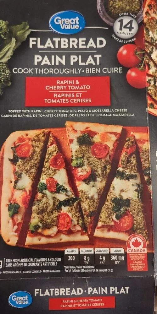 Flatbread Rapini and Cherry Tomato