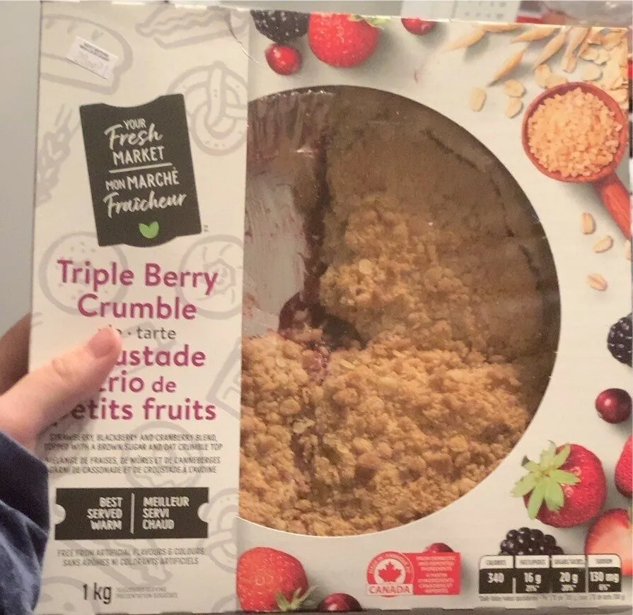 Croustade trio de fruit