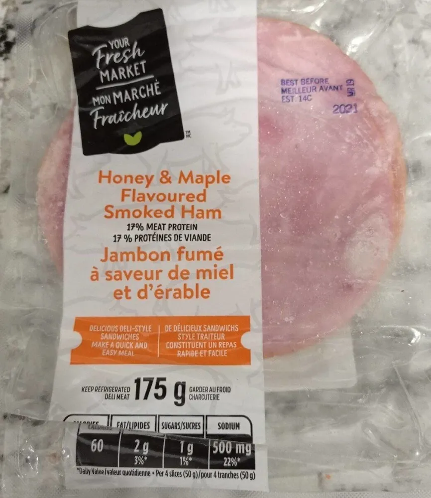 Jambon fumé a saveur de miel et d'érable