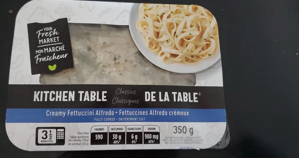 Fettucines Alfredo crémeux