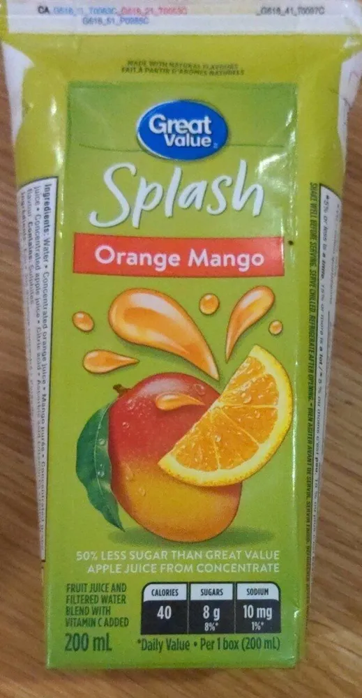 Splash orange mango