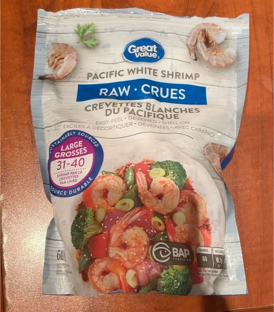 Pacific white shrimp raw