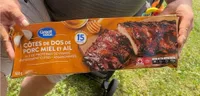 Cotes de dos de porc Miel et ail