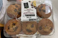 Muffins aux bananes et aux pépites de chocolat