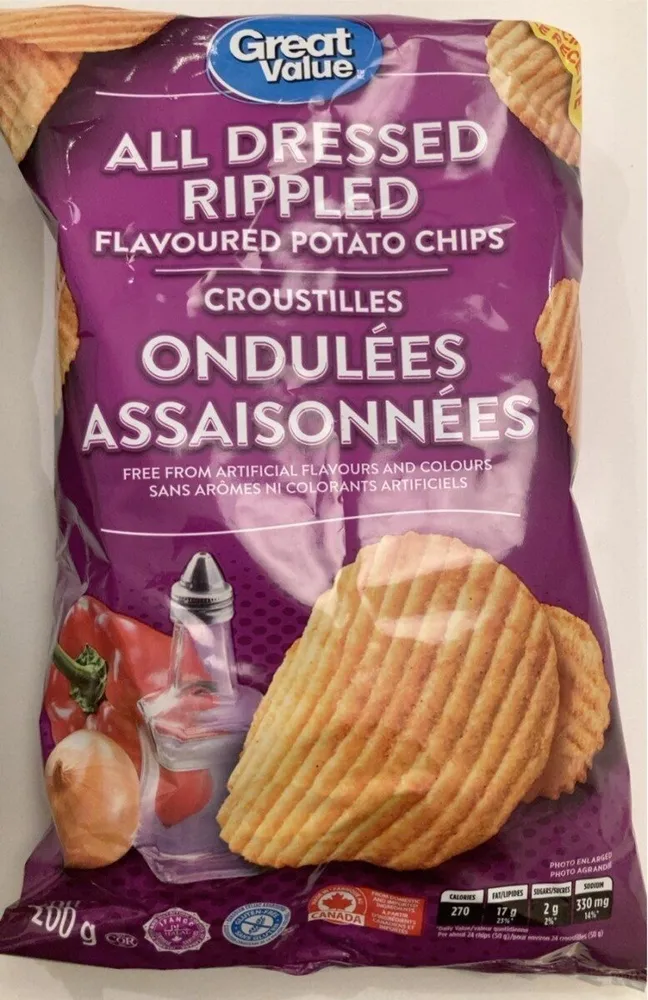 Rippled All Dressed Flavoured Potato Chips