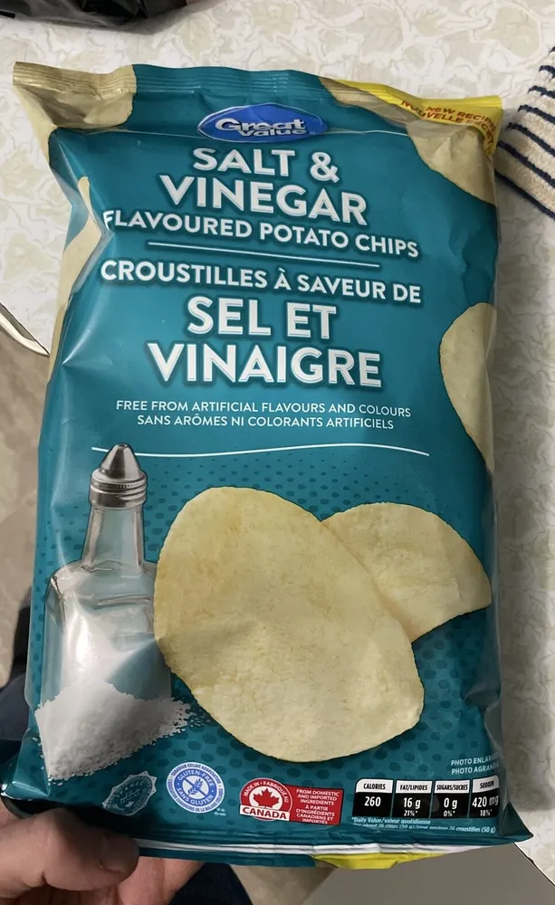 Salt & Vinegar Flavoured Potato Chips