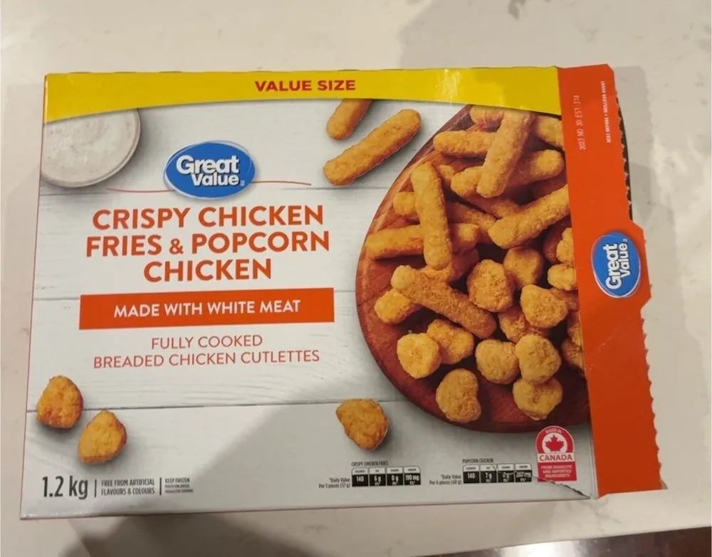 Crispy chicken fries and popcorn chicken