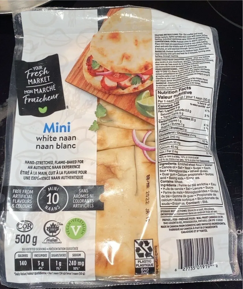 Mini naan blanc
