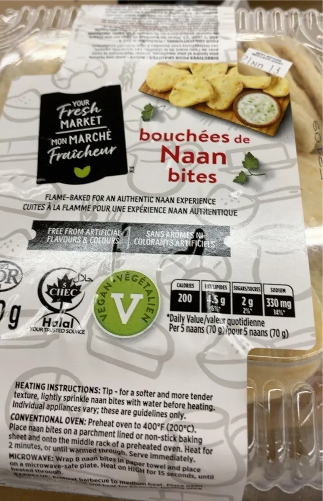 Bouchees naan