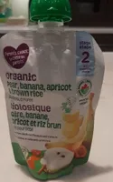 Biologique poire banane abricot et riz brun