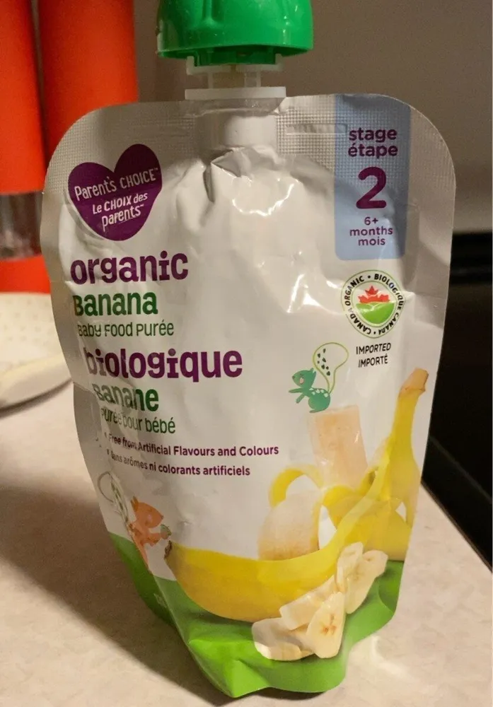 Organic Banana Baby Food Puree