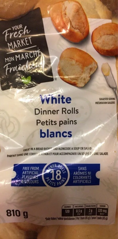 White dinner rolls