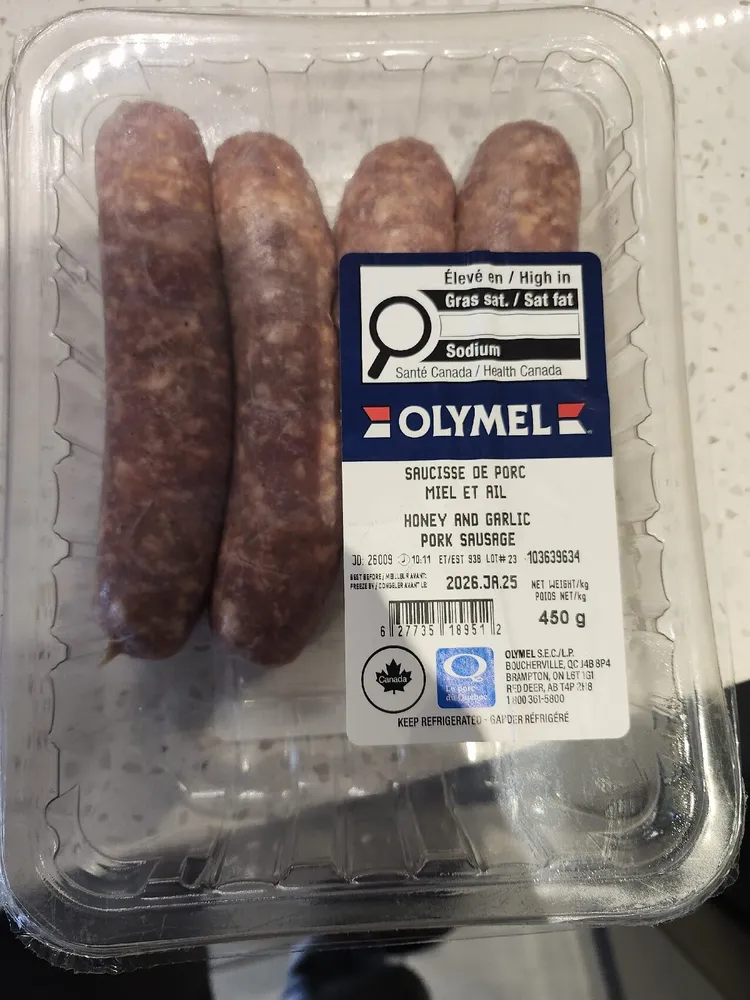 Honey And Garlic Pork Sausage