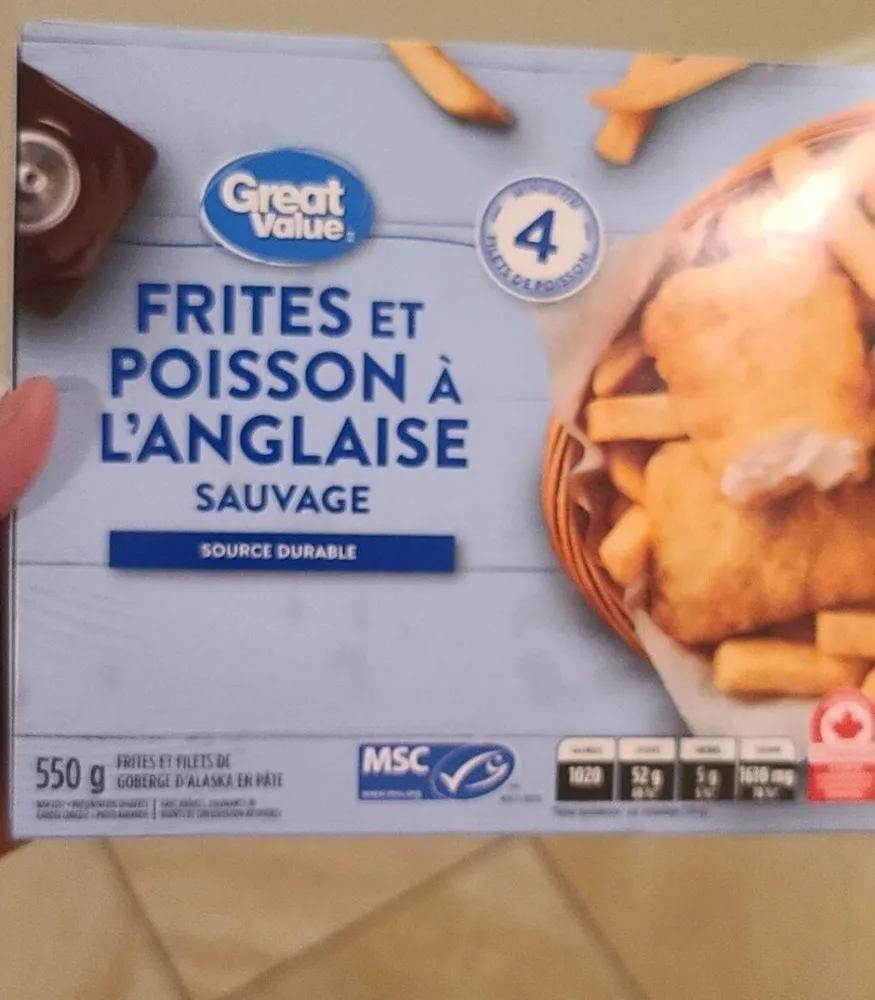 Frites et poisson à l'anglaise sauvage