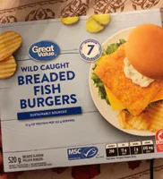 Breaded fish burgers