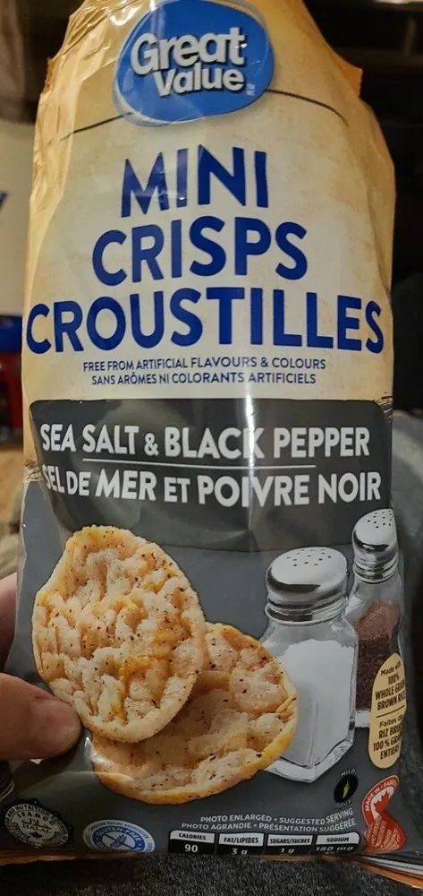 Mini crisps sea salt and black pepper