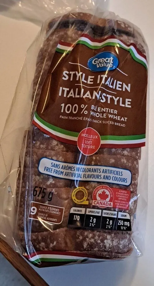 Pain blé entier Style italien