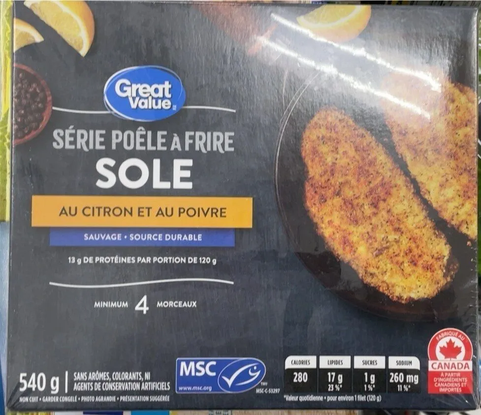 Sole au citron et au poivre