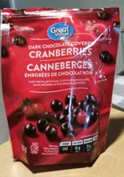 Dark chocolate covered cranberries