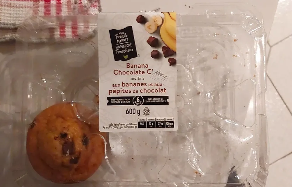 Banane Chocolaté Chip muffins
