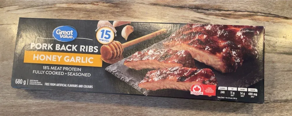 Pork back ribs honey garlic