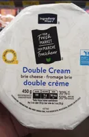 Fresh market double cream brie cheese