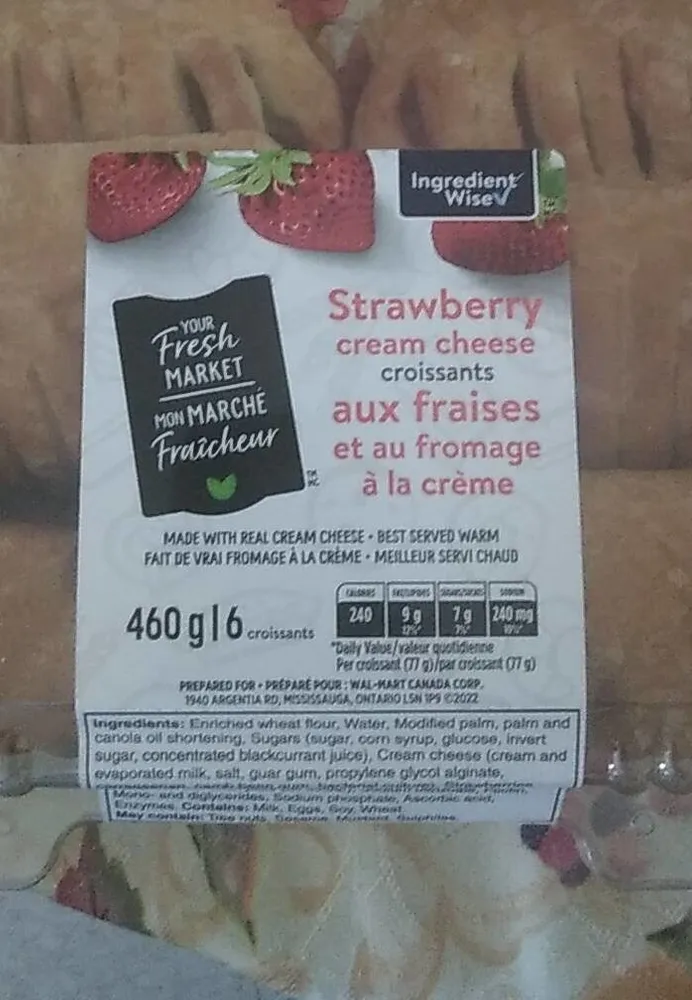 Strawberry cream cheese croissant