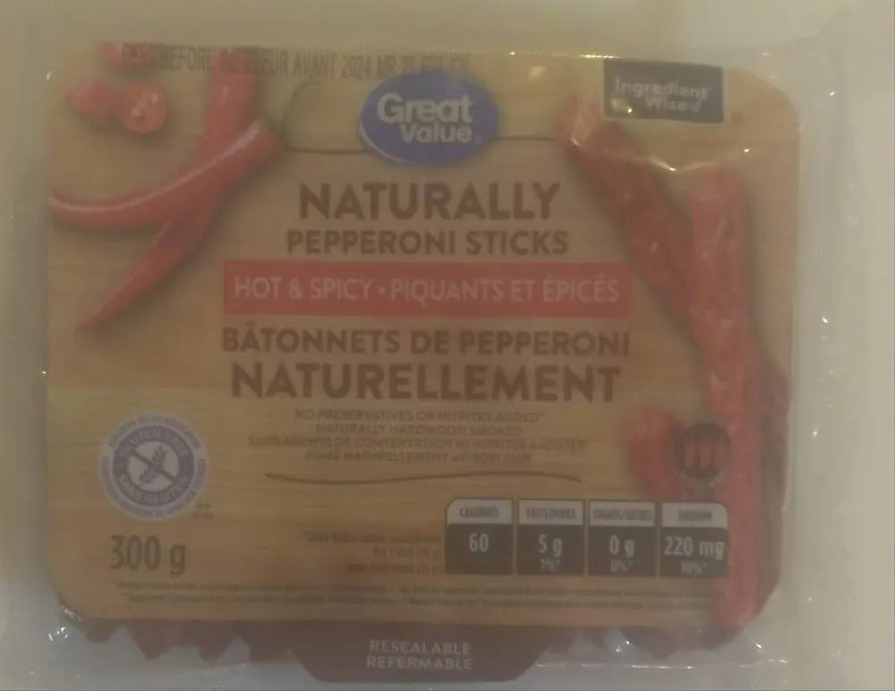 Hot & Spicy Naturally Pepperoni Sticks