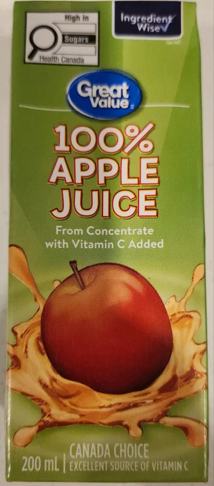 100% Apple Juice from Concentrate with Vitamin C Added