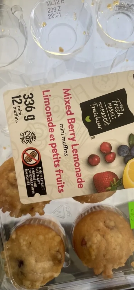 Mixed Berry Lemonade mini muffins