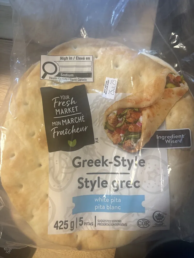 Greek-Style white pita