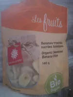 Banane tranchées sucrées biologiques