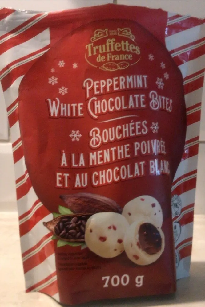 Pepermint white chocolate bites