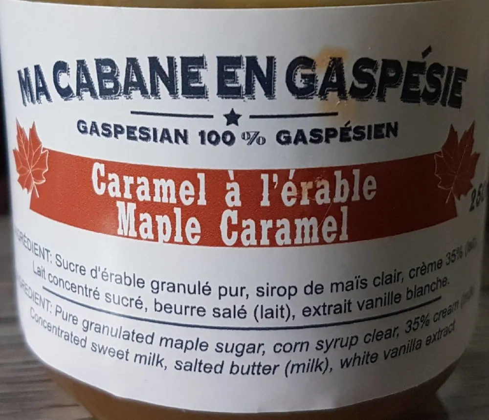 Caramel à l'érable