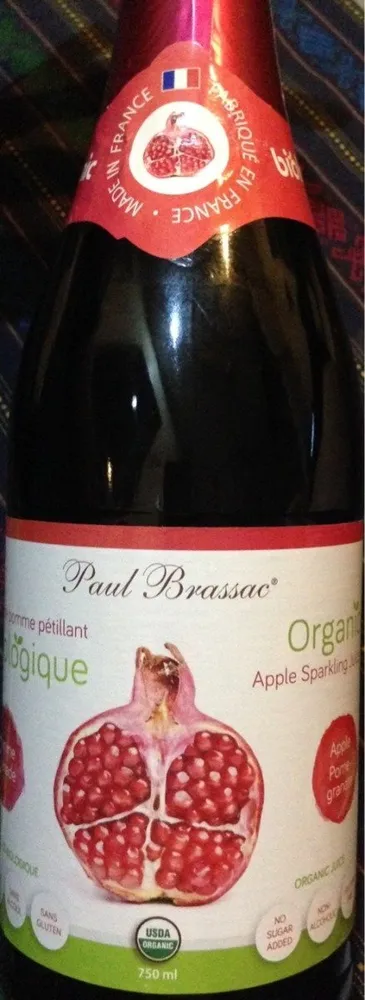 Jus de pomme petillant biologique