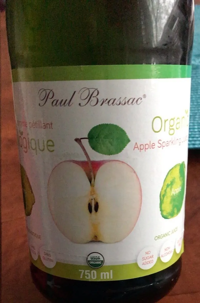 Jus de pommes petillant