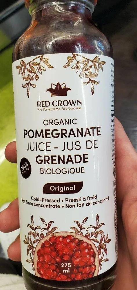 Organic pomegranate juice