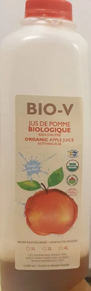 Jus de pomme biologique