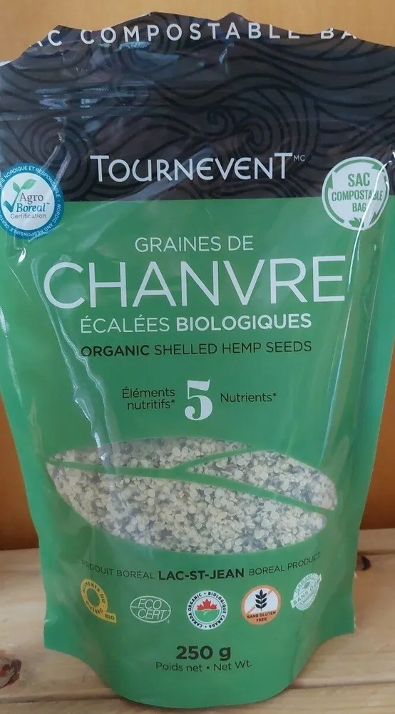 Graines de chanvre écalées biologiques