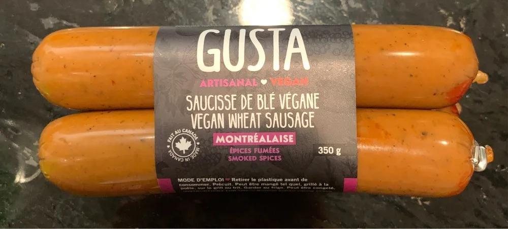 Saucisses de ble vegan montréalaise