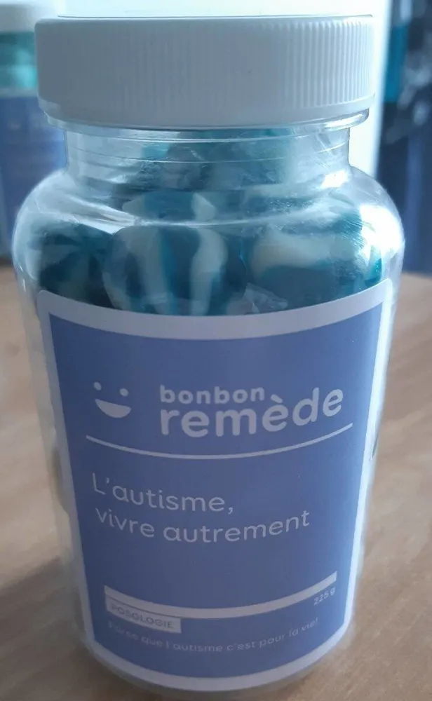 Bonbon spirale crème et framboise bleue